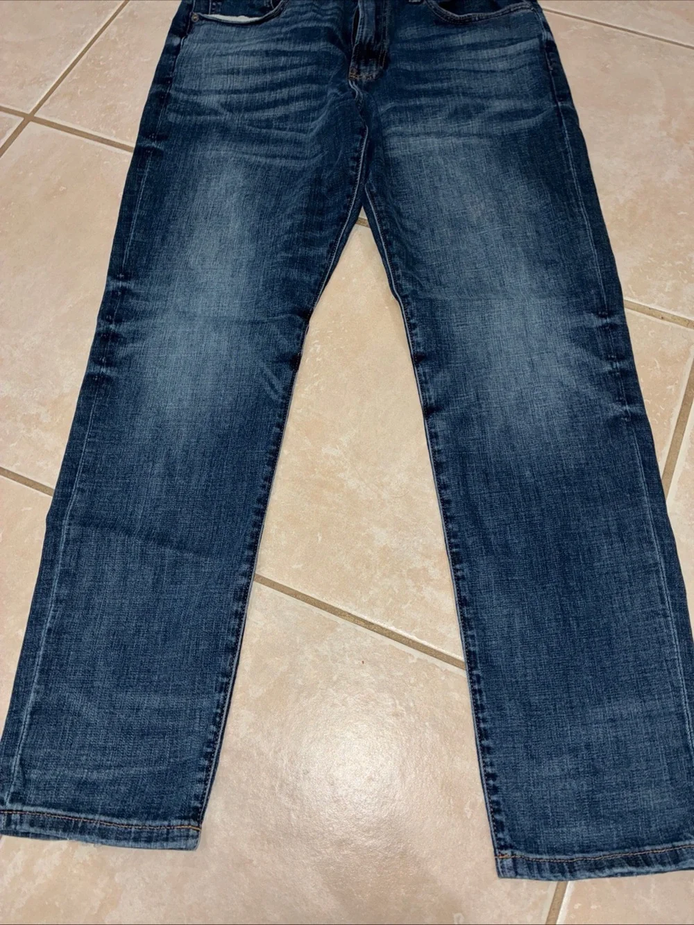 Lucky Brand 412 Authentic Slim Jeans Mens 34x32 Blue Dark Wash Stretch Denim
